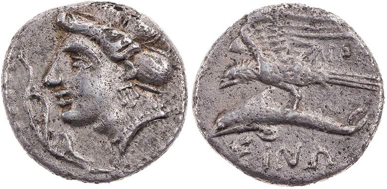 PAPHLAGONIEN SINOPE
 AR-Drachme 330-300 v. Chr., Magistrat Agreos Vs.: Kopf der...