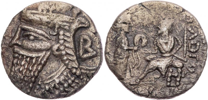 PARTHER, KÖNIGREICH DER ARSAKIDEN
Vologases IV., 147-191 n. Chr. BI-Tetradrachm...