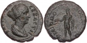 THRAKIEN PHILIPPOPOLIS
Faustina minor, Gemahlin des Marcus Aurelius, (147-)161-176 n. Chr. AE-Diassarion Vs.: drapierte Büste n. r., Rs.: Apollon ste...