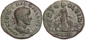 MOESIA SUPERIOR VIMINACIUM
Trebonianus Gallus, 251-253 n. Chr. AE-Sesterz 251/252 n. Chr. (= Jahr 13) Vs.: IMP C C VIB TRIB (!) GALLVS AVC, gepanzert...