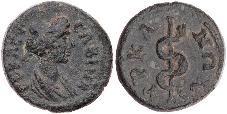 LYDIEN HYRKANEIS
Sabina, Gemahlin des Hadrianus, 117-136/137 n. Chr. AE-Dichalk...
