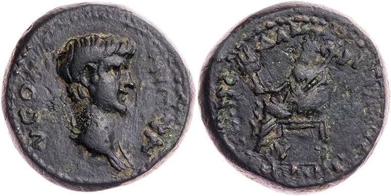 LYDIEN MOSTENE
Nero, 54-68 n. Chr. AE-Trichalkon 50 n. Chr., unter Lukios Pedan...