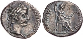 RÖMISCHE KAISERZEIT
Tiberius, 14-37 n. Chr. AR-Denar Lugdunum Vs.: TI CAESAR DIVI AVG F AVG[VSTVS], Kopf mit Lorbeerkranz n. r., Rs.: PONTIF MAXIM, w...