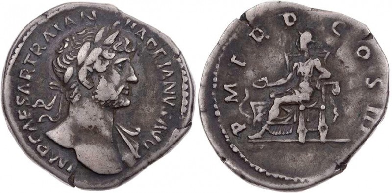 RÖMISCHE KAISERZEIT
Hadrianus, 117-138 n. Chr. AR-Denar 119-120 n. Chr. Rom Vs....