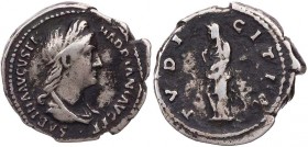 RÖMISCHE KAISERZEIT
Sabina, Gemahlin des Hadrianus, 117-138 n. Chr. AR-Denar 130-133 n. Chr. Rom Vs.: SABINA AVGVSTA HADRIANI AVG P P, drapierte Büst...