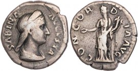 RÖMISCHE KAISERZEIT
Sabina, Gemahlin des Hadrianus, 117-138 n. Chr. AR-Denar 136-137/8 n. Chr. Rom Vs.: SABINA AVGVSTA, drapierte Büste mit Haarband ...