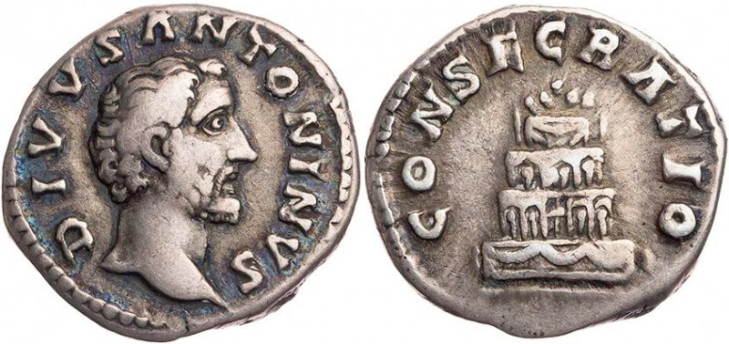 RÖMISCHE KAISERZEIT
Antoninus Pius, 138-161 n. Chr. AR-Denar nach 161 n. Chr., ...