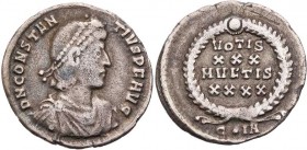 RÖMISCHE KAISERZEIT
Constantius II., 337-361 n. Chr. AR-Siliqua 351-355 n. Chr. Constantinopolis, 11. Offizin Vs.: D N CONSTAN-TIVS P F AVG, gepanzer...