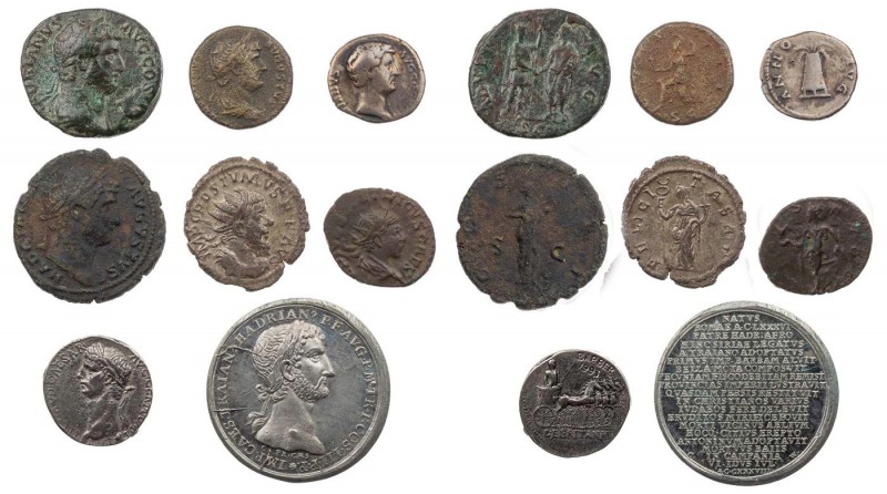 Lot, römische Münzen Prägungen der römischen Kaiserzeit, darunter Hadrianus: Den...