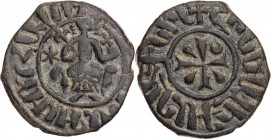 ARMENIEN
Hetoum I., 1226-1271. AE-Kardez Sis Vs.: Hetoum thront in Ornat auf Löwenthron v. v., links Stern, Rs.: Widerkreuz Bedoukian 1410. 4.54 g. R...