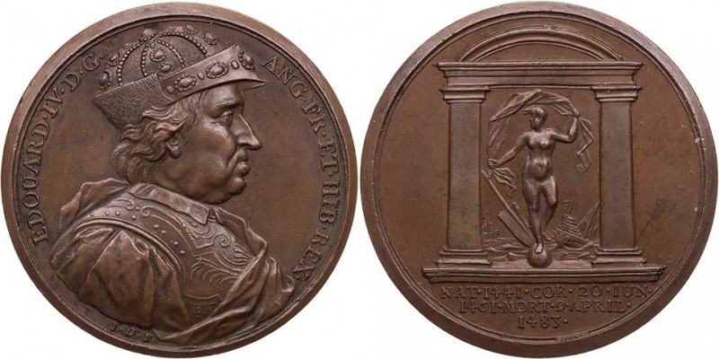 GROSSBRITANNIEN / IRLAND ENGLAND
Edward IV., 1461-1470, 1471-1484. Bronzemedail...