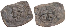 ITALIEN SIZILIEN
Friedrich III. von Aragon, 1296-1337. BI-Denaro Vs.: [+] FRI[T DEI GRA], Kopf mit Krone n. l., Rs.: + [REX] SIC[ILIE], Fußkreuz mit ...