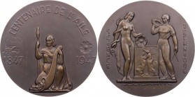 STÄDTEMEDAILLEN EUROPÄISCHE STÄDTE
Belgien, Lüttich Bronzemedaille 1947 v. Louis Dupont, bei Fisch & Compagnie, Brüssel Auf die 100-Jahrfeier der Ass...