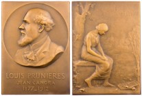 PERSONEN DICHTER UND SCHRIFTSTELLER
Canora, Jean (Louis Martin Casimir Prunières), 1877-1912. Bronzeplakette o. J. (1912 oder später) v. Émile Ernest...