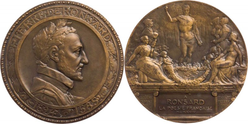 PERSONEN DICHTER UND SCHRIFTSTELLER
Ronsard, Pierre de, 1524-1585. Bronzemedail...