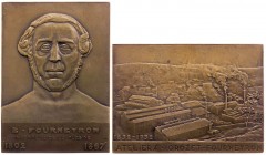 PERSONEN ERFINDER UND INGENIEURE
Fourneyron, Benoît, 1802-1867. Bronzeplakette 1932 v. Joanny Durand, bei Arthus Bertrand, Paris Auf die 100-Jahrfeie...