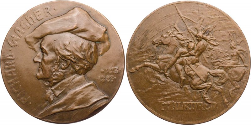 PERSONEN KOMPONISTEN, MUSIKER, SÄNGER
Wagner, Richard, 1813-1883. Bronzemedaill...