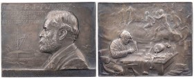 PERSONEN MEDIZINER UND ÄRZTE
Marey, Étienne Jules, 1830-1904. Versilberte Bronzeplakette o. J. (1902) v. Paul Richer, bei Monnaie de Paris Vs.: Büste...