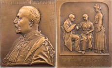 PERSONEN MEDIZINER UND ÄRZTE
Raymond, Fulgence, 1844-1910. Bronzeplakette 1910 v. Georges-Henri Prud'homme, bei Monnaie de Paris Widmung seiner Schül...