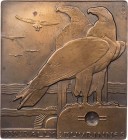 VERKEHRSWESEN AUTOMOBILWESEN
Belgien Einseitige Bronzeplakette 1932 von Marcel Rau, bei Fisch & Cie Auf die Rallye von Buvrinnes von 1932, Adlerpaar ...
