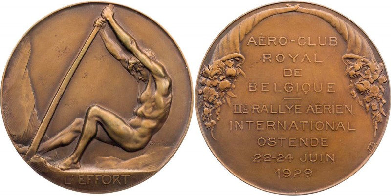 VERKEHRSWESEN LUFTFAHRT
Belgien Bronzemedaille 1929 v. Josuë Dupon, bei Jules F...