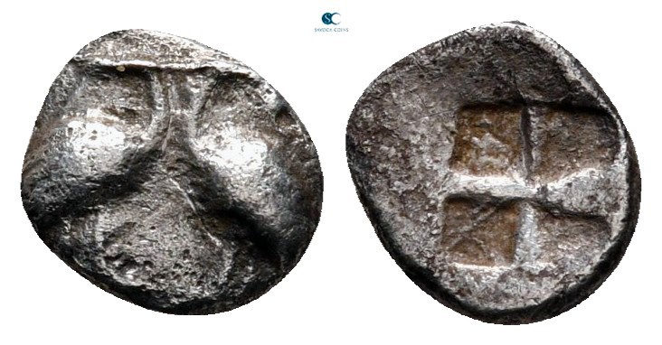 Macedon. Eion circa 480-470 BC. 
Hemiobol AR

7 mm., 0,38 g.



very fine