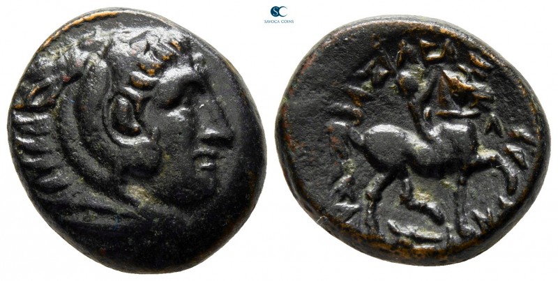 Kings of Macedon. Uncertain mint in Macedon. Kassander 306-297 BC. 
Bronze Æ
...