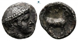 Thrace. Ainos circa 427-425 BC. Diobol AR