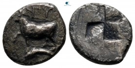 Thrace. Byzantion circa 387-340 BC. 1/4 Siglos AR