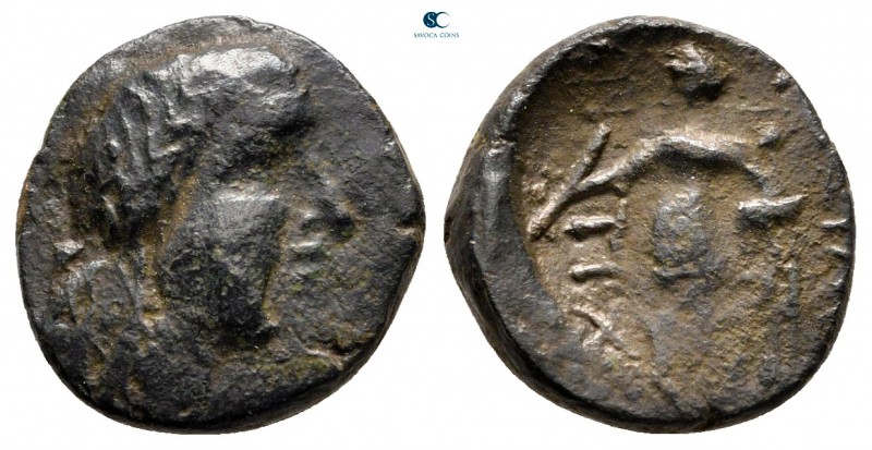 Greece. Uncertain mint circa 300-200 BC. 
Bronze Æ

14 mm., 1,98 g.



ne...