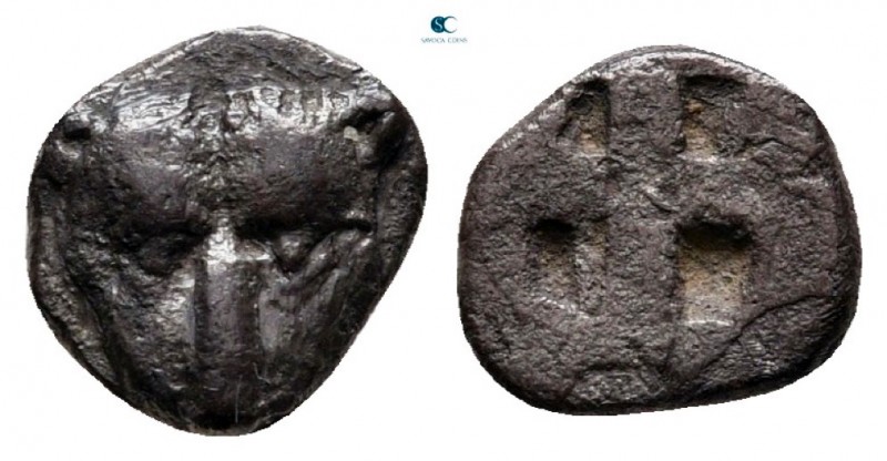 Cimmerian Bosporos. Pantikapaion circa 480-470 BC. 
Obol AR

8 mm., 0,57 g.
...