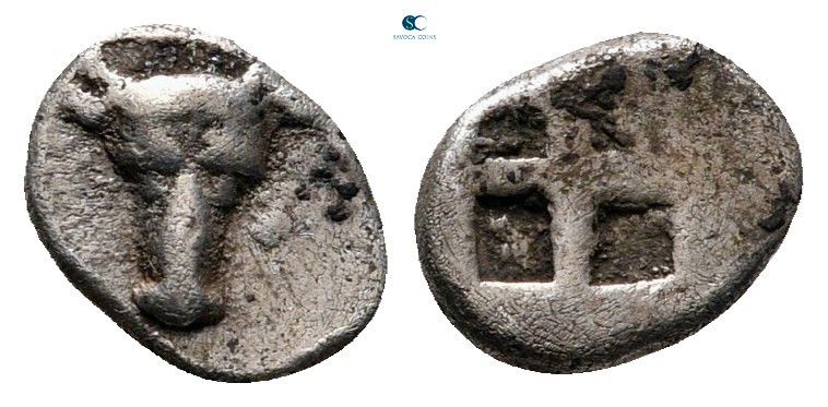 Troas. Lamponeia circa 450 BC. 
Hemiobol AR

8 mm., 0,41 g.



nearly ver...