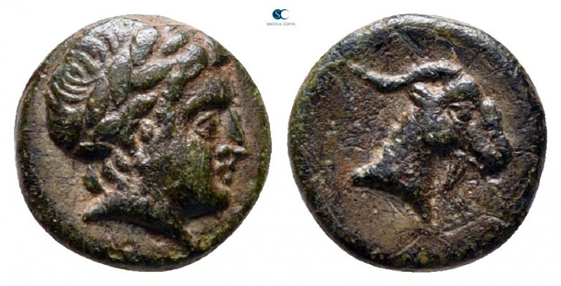 Aiolis. Aigai circa 300-200 BC. 
Bronze Æ

9 mm., 0,92 g.



very fine