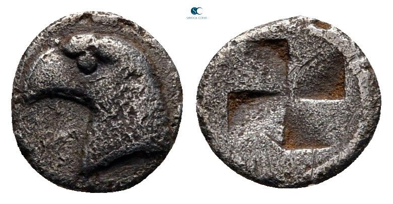 Aiolis. Kyme circa 450-400 BC. 
Hemiobol AR

8 mm., 0,41 g.



very fine