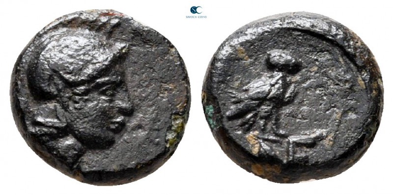 Aiolis. Neonteichos circa 300-150 BC. 
Bronze Æ

10 mm., 1,13 g.



very ...