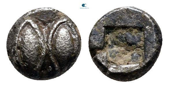 Lesbos. Uncertain mint circa 525-513 BC. 
1/48 Stater BI

6 mm., 0,30 g.

...