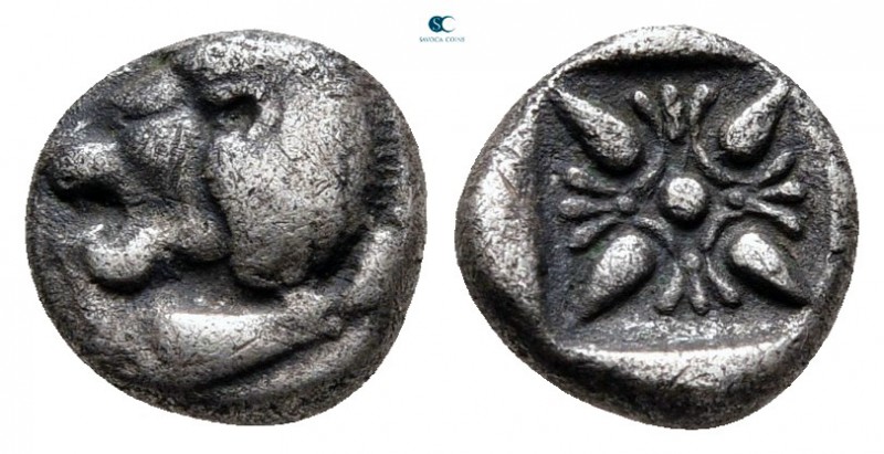 Ionia. Miletos circa 520-480 BC. 
Diobol AR

8 mm., 0,92 g.



very fine