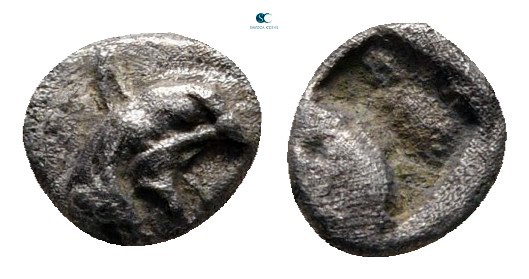 Ionia. Teos circa 500-450 BC. 
Tetartemorion AR

4 mm., 0,18 g.



very f...