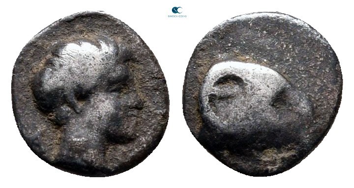 Caria. Kasolaba circa 420-400 BC. 
Hemiobol AR

7 mm., 0,43 g.



fine