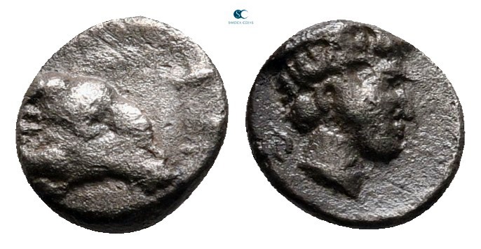 Caria. Kasolaba circa 410-390 BC. 
Hemiobol AR

7 mm., 0,40 g.



very fi...