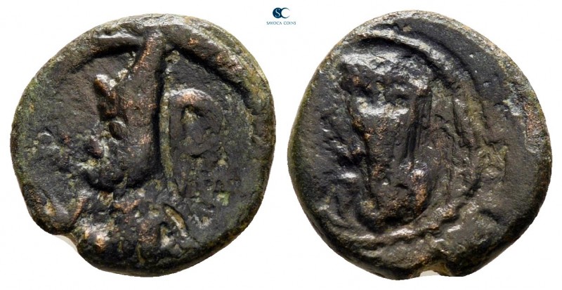 Kings of Sophene. Arkathiokerta (?) mint. Mithradates I 150-100 BC. 
Chalkous Æ...