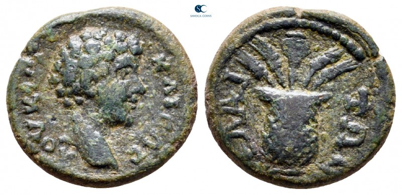 Aiolis. Elaia. Marcus Aurelius as Caesar AD 144-161. 
Bronze Æ

16 mm., 2,35 ...