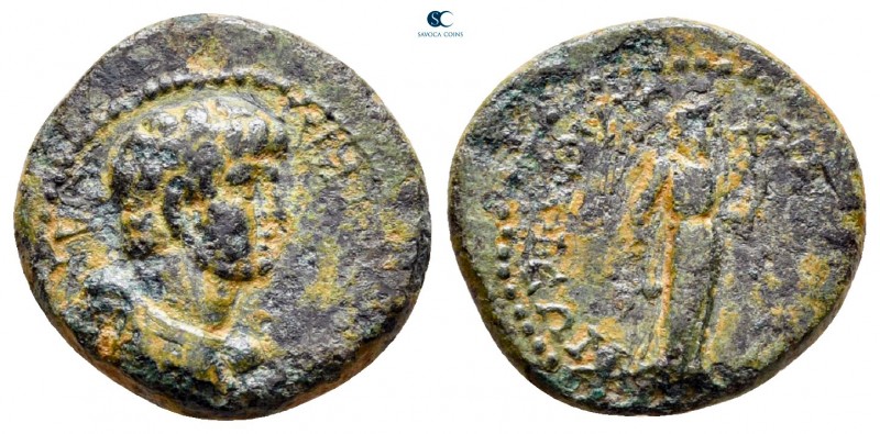 Lydia. Philadelphia. Domitian as Caesar AD 69-81. 
Bronze Æ

15 mm., 2,53 g....