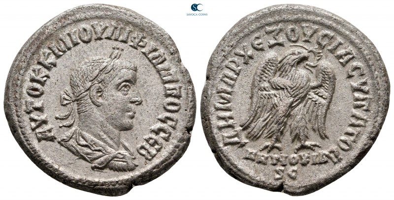 Seleucis and Pieria. Antioch. Philip II AD 247-249. 
Billon-Tetradrachm

28 m...