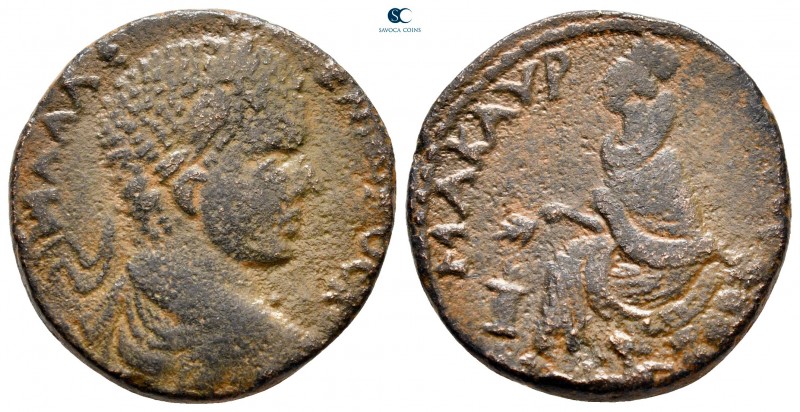 Mesopotamia. Edessa. Severus Alexander, as Caesar AD 222. 
Bronze Æ

24 mm., ...