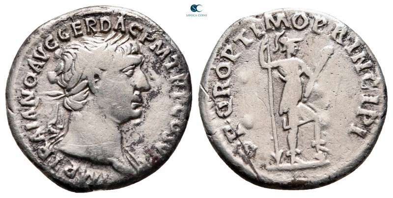 Trajan AD 98-117. Rome
Denarius AR

18 mm., 2,60 g.



nearly very fine