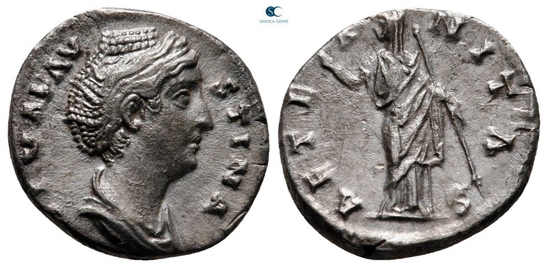 Diva Faustina I AD 140-141. Rome
Denarius AR

18 mm., 3,34 g.



very fin...