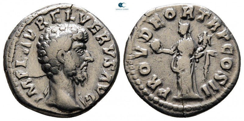 Lucius Verus AD 161-169. Rome
Denarius AR

18 mm., 2,78 g.



very fine