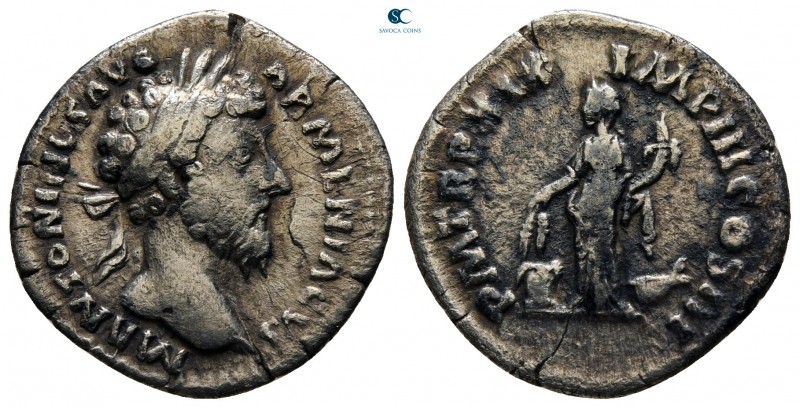 Marcus Aurelius AD 161-180. Rome
Denarius AR

18 mm., 2,59 g.



very fin...