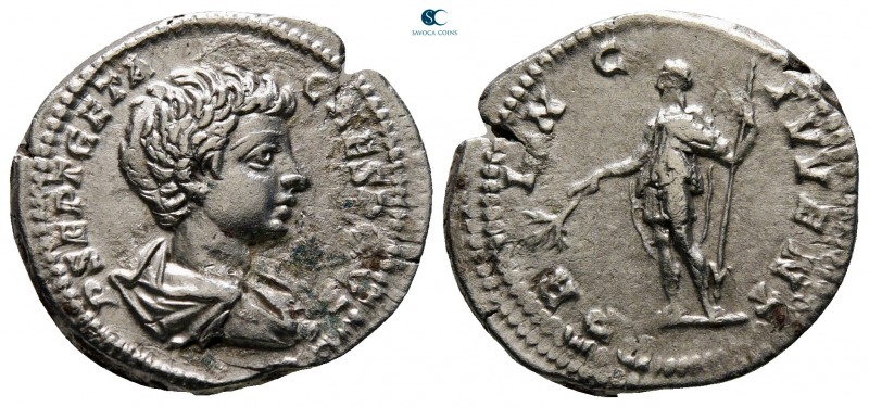 Geta, as Caesar AD 197-209. Rome
Denarius AR

20 mm., 3,35 g.



very fin...